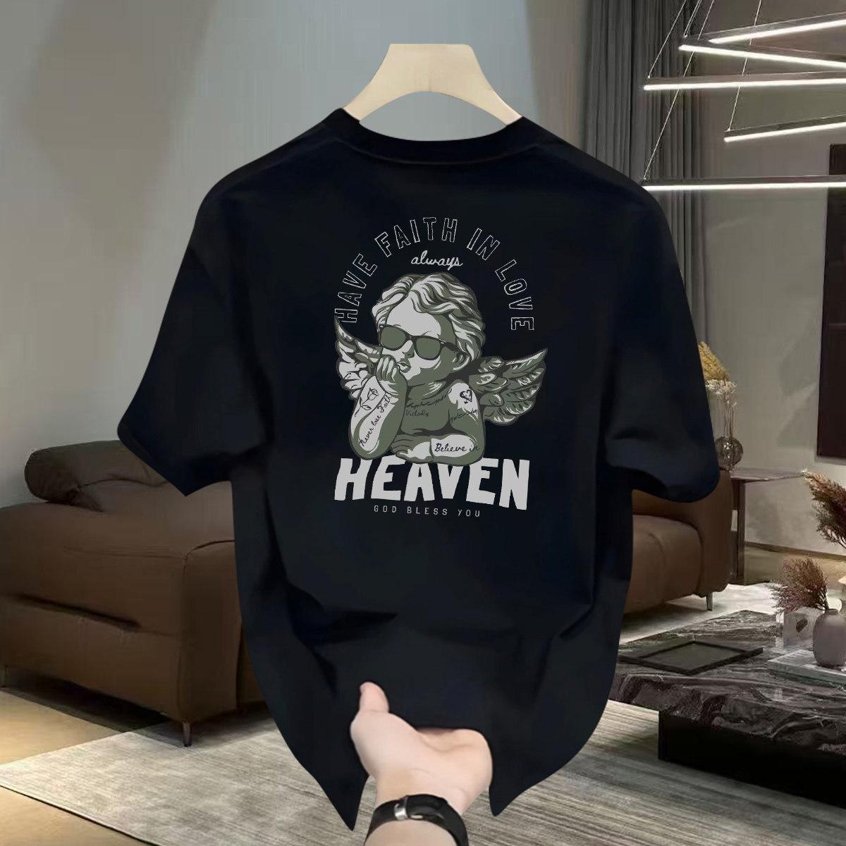 Cross-Border Exclusive Explosive Goods, Good Goods 100% Cotton Short-Sleeved T-Shirt Fashion Casual Versatile Loose Round Neck Comfortable S