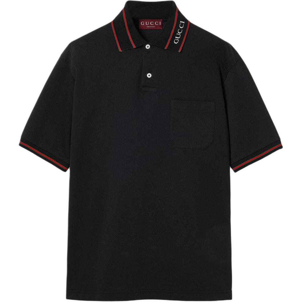 Gucci Lido Polo Shirt Regular Men's Black 784422-XJGJW-1043