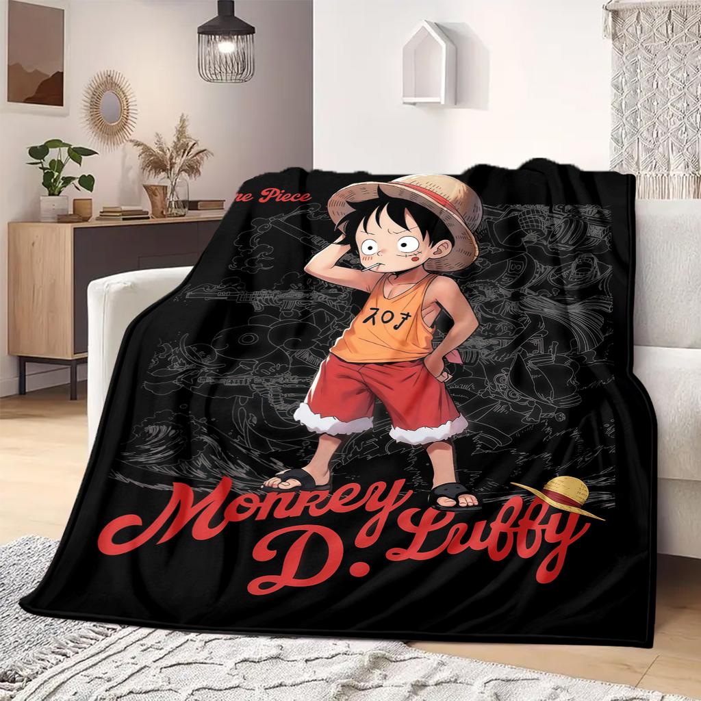 Luffy D Print Blanket Warm Comfortable Flannel Blanket Suitable for Bedrooms,Sofas, Beds,Chairs,Travel -QIAO43