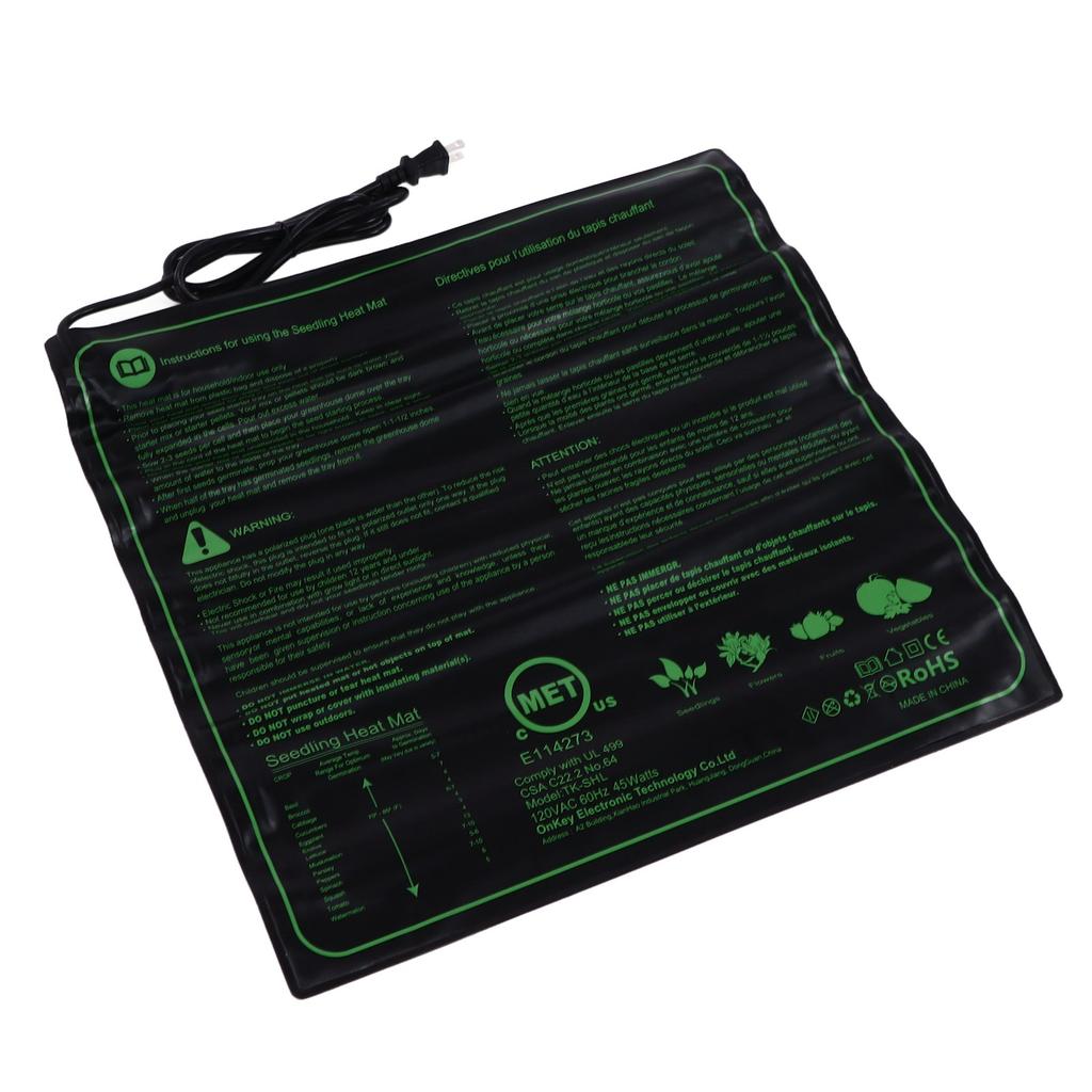 Plant Nursery Mat Silicone 20 X 20 Inch Waterproof Seedling Heat Mat for Pets Nursery