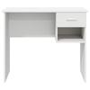 Minimalist White Computer Desk with Drawer Storage Compartments, Suitable for Living Rooms and Studies, Dimensions 90x49.5x75 Cm