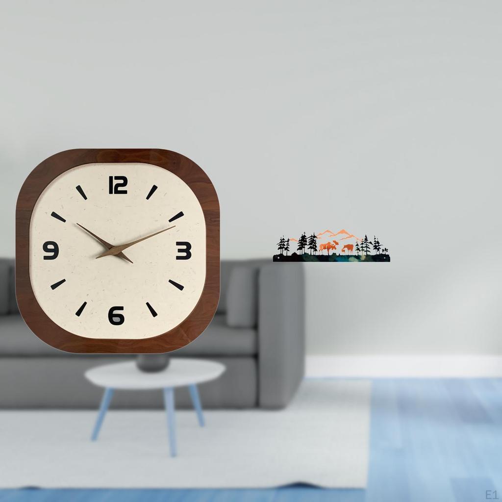 Elegant Deer Wall Clock Sculpture Decorative Hanging Silent Friend Gifts for Office Home Bedroom