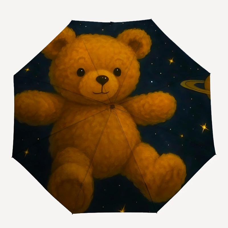 1PC Teddy Space Automatic Opening And Closing, Sturdy Iron Frame, Portable Folding Design, Suitable For Men And Women In All Seasons24