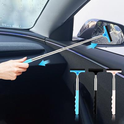 Ștergător Oglindă Retrovizoare Mașină, Racletă Telescopică Pentru Geamuri Auto, Tijă Portabilă pentru Curățarea Apei, Mini Instrument de Curățare Auto