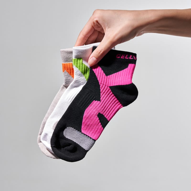 

cellverine taping short socks women 2 pack black