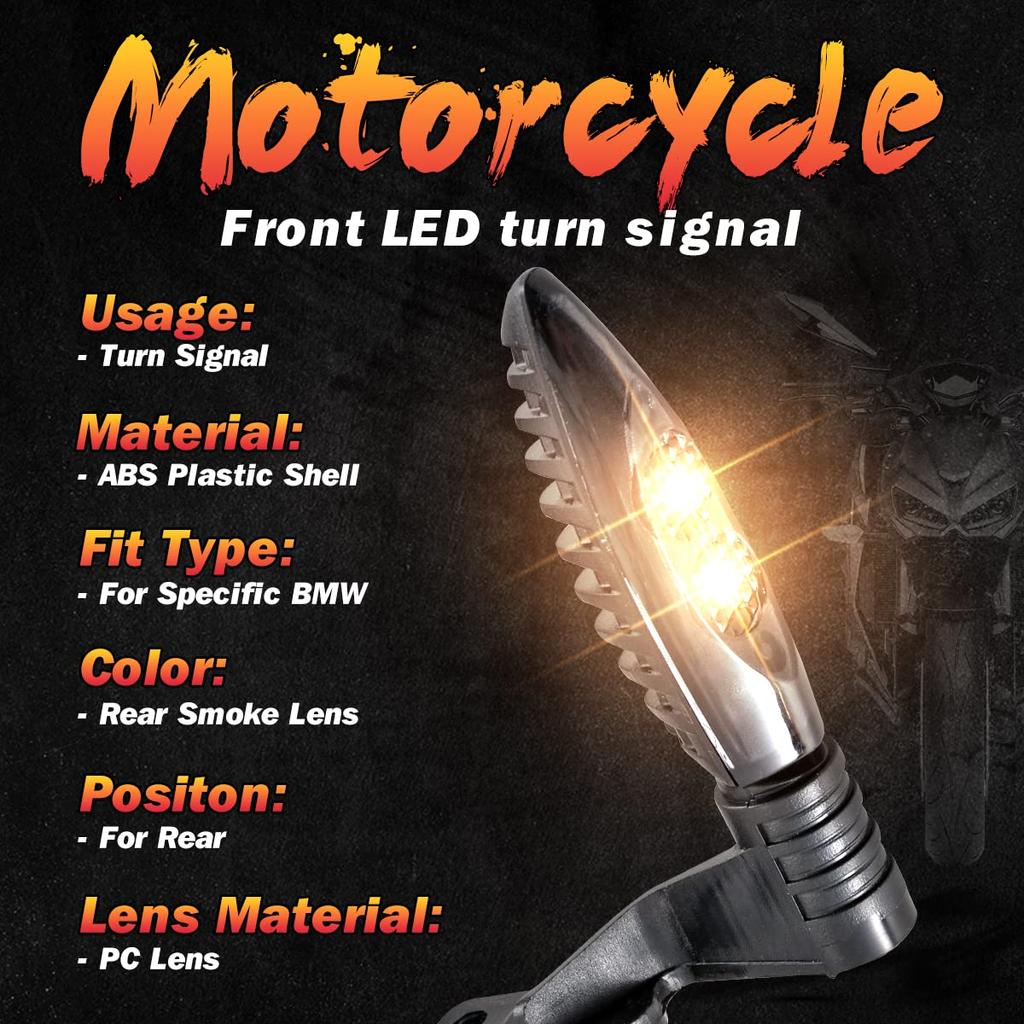 TUINCYN Motocyklowe światło kierunkowskazu tylne LED migacz wskaźnik kompatybilny z BMWF650GS F700GS F800G