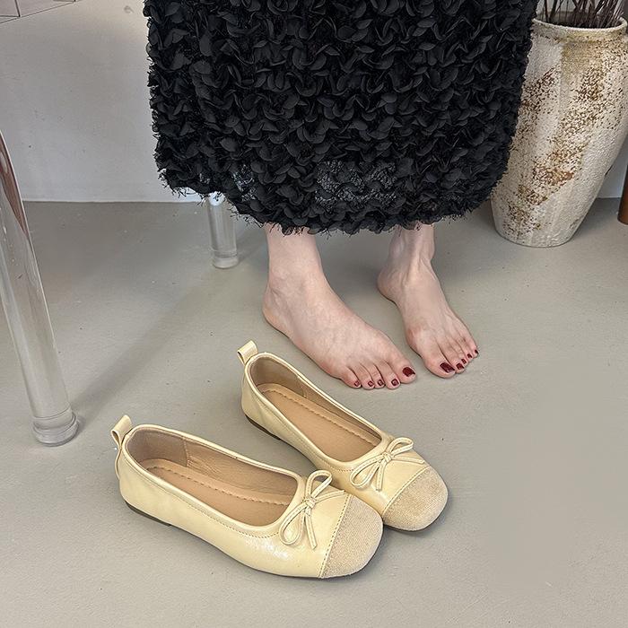 

Red French retro flat-bottomed shallow-mouth single shoes women s 2025 new round head versatile ballet soft-soled Mary Jane shoes 40 жёлтый