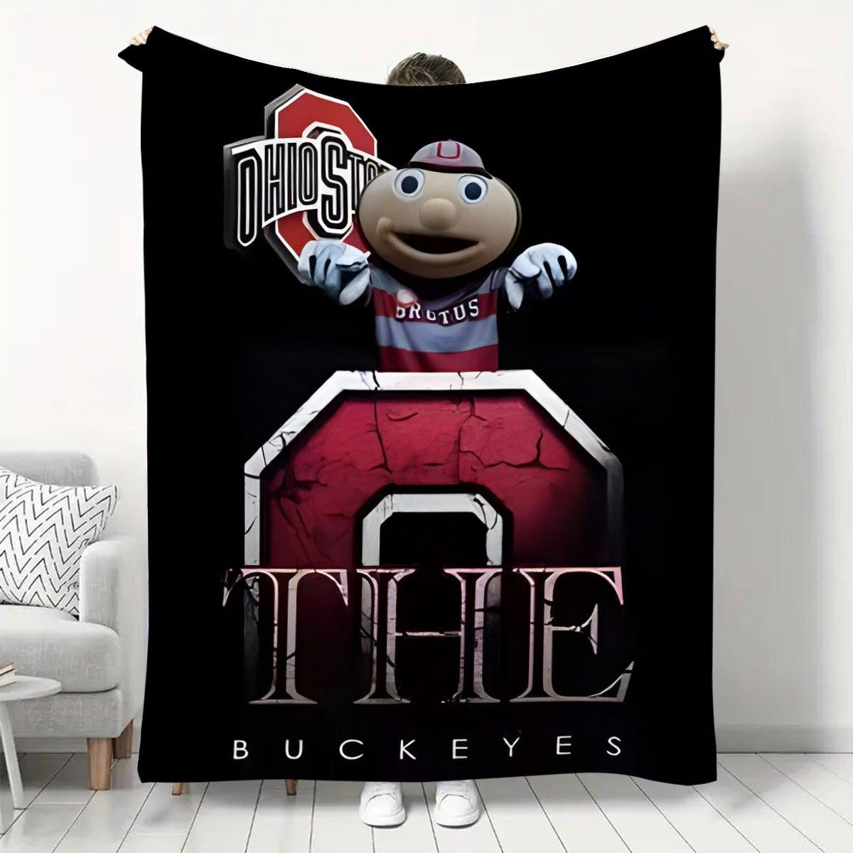 

Ohio State University Potato Team Fleece Blanket - Vibrant Mascot Design, Soft And Comfortable Polyester Fiber, Suitable for All Seasons for 100cm*150cm
