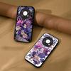 Shockproof Cover for HONOR X9 5G Vintage Oil Painting Purple Floral Phone Case, Glossy Acrylic Back TPU Bumper