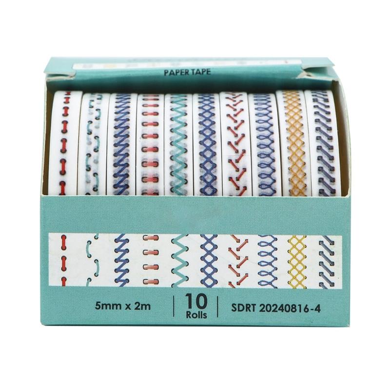 10 Rolls Vintage Decorative Tape Scrapbooking Decorative Tape 5mmX2M for Scrapbooking Journal Notebook Photo Frame
