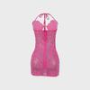 European & American Sexy Diamond Tassel Slimming See-Through Dress K2735