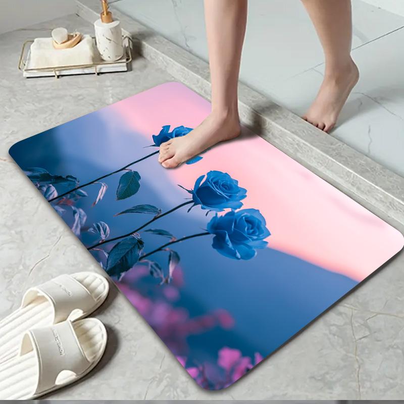 1 Piece of Super Absorbent Bathroom Mat, , Anti Slip and Absorbent, Shower Mat, Bathroom Mat, Door Floor Mat