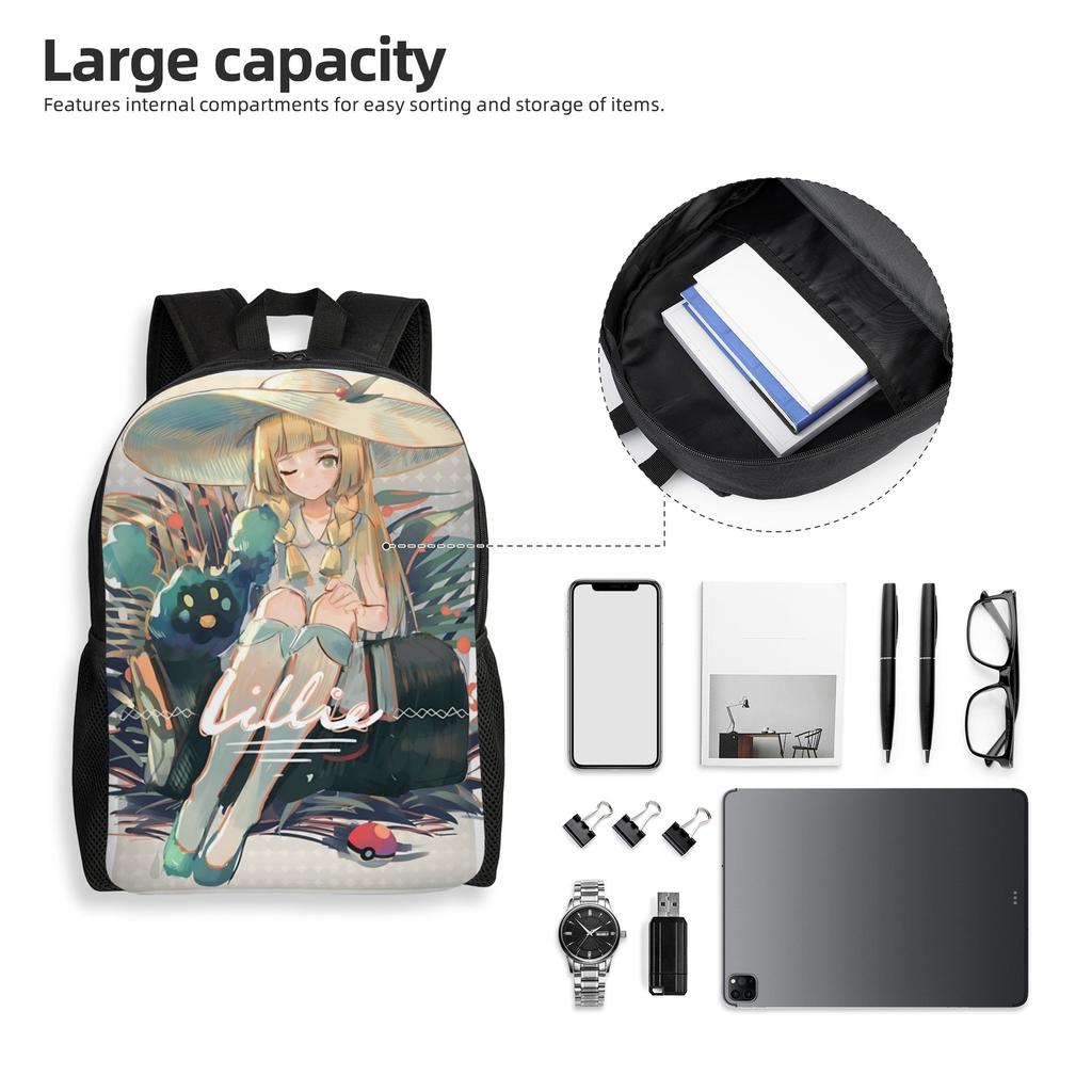 Its Bags Pokemon Backpacks Daypack Lillie mochila High School Sturdy Shoulder Rucksack
