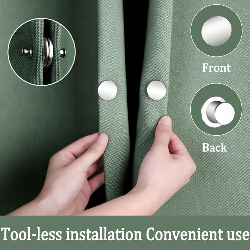 9 Sets Curtain Magnets Closure Double Sided Magnetic Curtain Clips for Prevent Light Leaking Keep Curtain Closed for Home Office