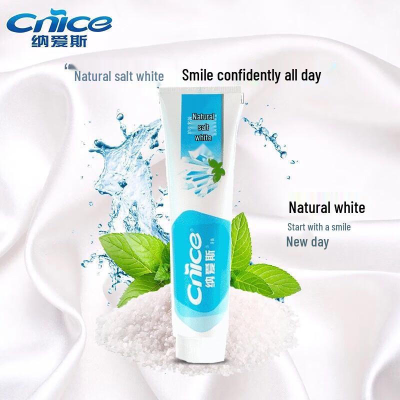 NICE Yichijie Whitening Toothpaste with White Salt & Peppermint (2x200g)