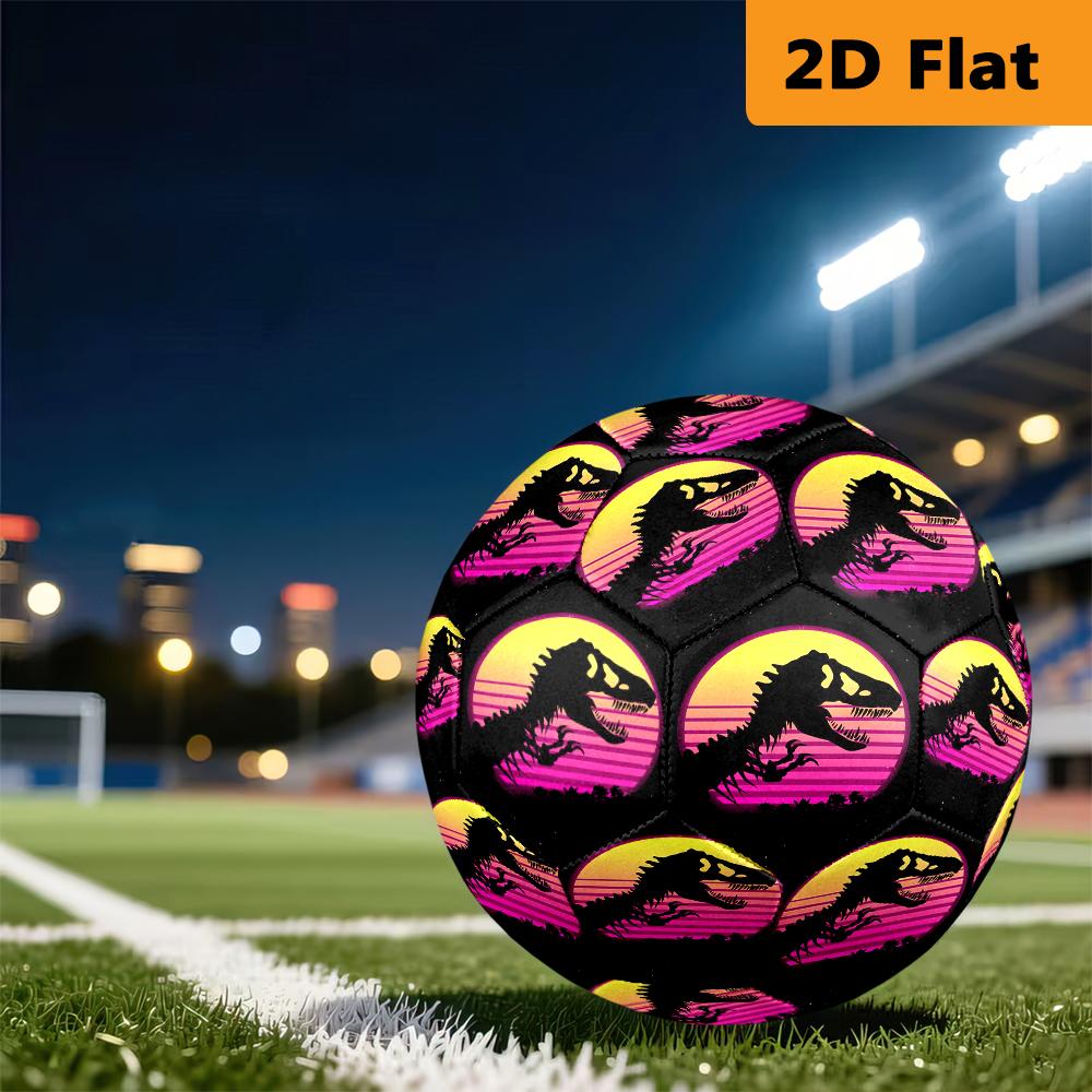 Retro Synthwave Dinosaur Sunset Football Suitable For Both Training And Competition Suitable For Training Competition And Indoor And Outdoor Sports