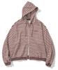 Not4Nerd 4 Cross Symbol Stripe Hood Zip Up - Pink