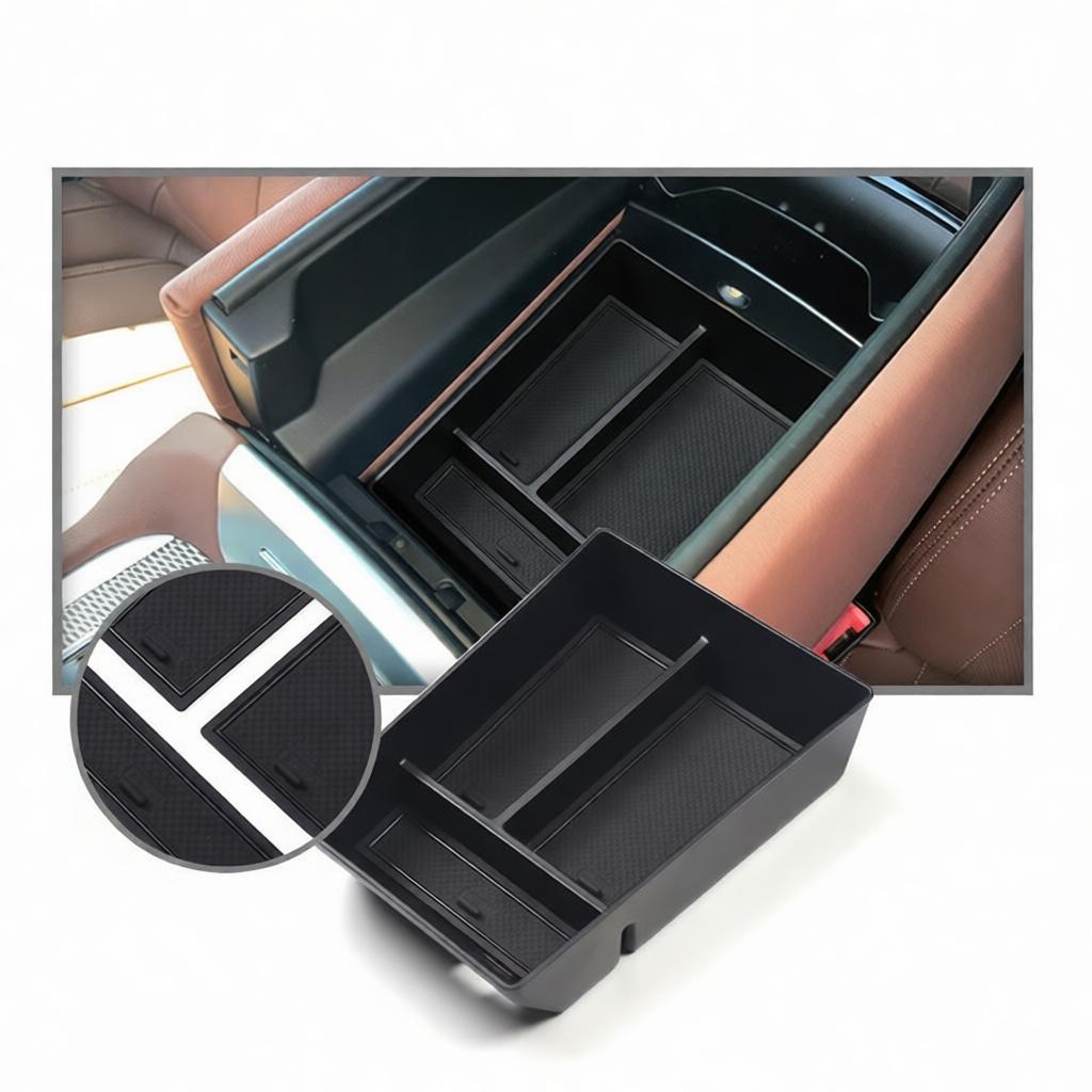 Vassoio portaoggetti per bracciolo per BMW X5 X6 X7 Organizzatore console interna Contenitore Accessori Scatola portaoggetti per auto Interno