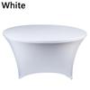 1PC Table Cover Solid Color Table Mat Round Tablecloth Elastic For Cocktail table Party Supplies