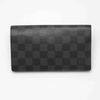 DamierGraphite Portefeiulle Columbus N63116 LongWallet Purse Black Used