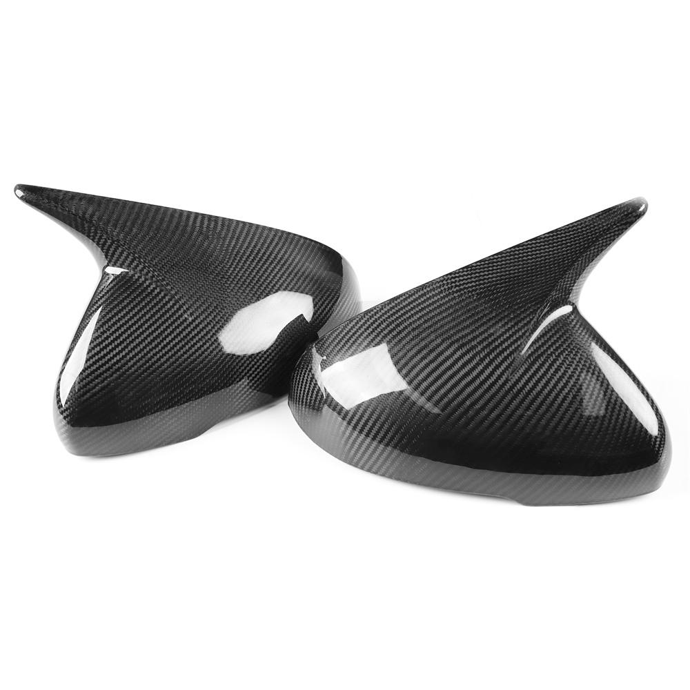 2x Real Carbon Fiber Rear Side View Mirrors Cover Trim For KIA Stinger 2018-2022