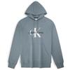 Letter Print Hooded Pullover Casual Long Sleeve Sweatshirt Men Sweatshirt Gray Green J325245