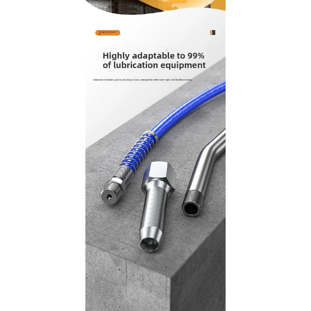 Industrial grease gun dual nozzle kit, suitable for excavators and trucks.