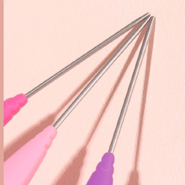 Hair Control Edge Brush with Metal Rat Tail Comb Double Sided Hair Styling Brush