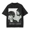 Crystal Castles Men T Shirts Washed  Novelty Tees Short Sleeve Round Collar T-Shirts Cotton Plus Size Clothing