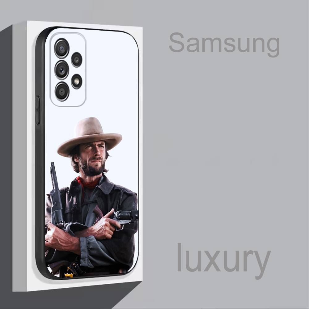 

Clint EastwoodS Cowboy Art For Samsung S 25,24,23,22,30,21,10,9,Ultra,Plus,Lite,FE,4,5G Black Soft Case Phone Case SamsungS24plus
