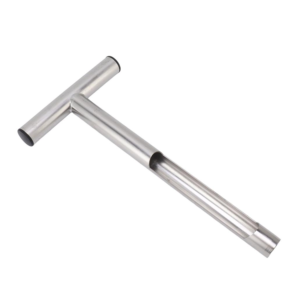 Bodenprobenehmer Sonde 304 Edelstahl Tragbarer T-Griff Bodenprobennahme Werkzeug für Bauernhof Garten Rasen 12 Zoll