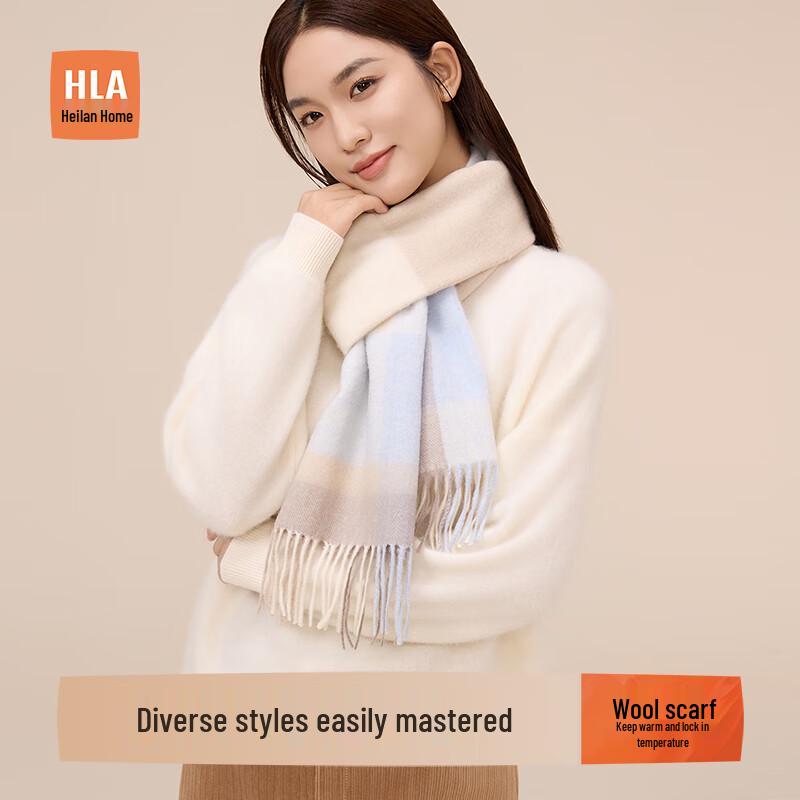 Heilan Home Women's Pure Wool Winter Scarf