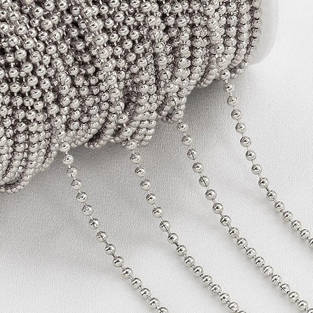No Fade 2Meters 1Meter Stainless Steel Beads Chains for Jewelry Making DIY Necklace Bracelet Accessories Handmade Ball Chain