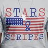 Stars and Stripes Patriotic Shirt | 4th of July American Flag Tee | Independence Day USA Patriotic T Shirt | Red White Blue July 4th Shirt