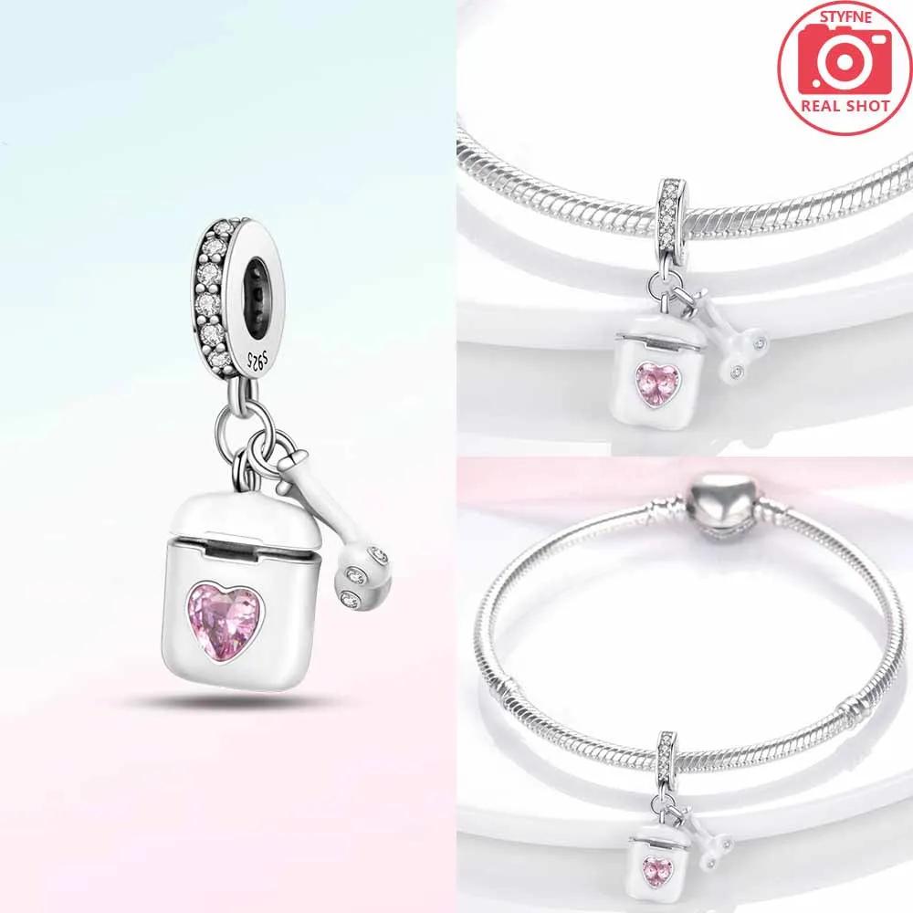 Original Rosa Serie Berlocker Koppar Parfym Fjäril Pärlor Hänge Hängande Passar Armband Berlockarmband Diy Dam Smycken Gåva