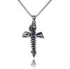 Stainless Steel Snake Pendant, Retro Personalized Python Titanium Steel Necklace Pendant Jewelry