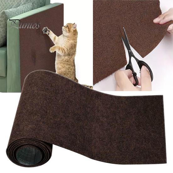 39.4"x15.8" Cat Scratching Mat Self-Adhesive Trimmable DIY Cat Scratcher Pad for Couch Wall Doors Cat Trees Anti-Scratch Furniture Protector