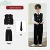 Boys' Spring Hanfu Vest Set with Embroidery - Formal Wear for Performances and Events