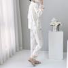 1011 Autumn New Acetic Acid Fabric Pajamas Women's New Cardigan Lapel Long-sleeved Trousers Loungewear Can Be Worn Twice