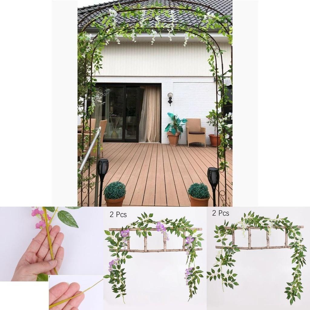 Lifelike 2x Artificial Wisteria Flower Vine With Stunning Colors For Home Decor