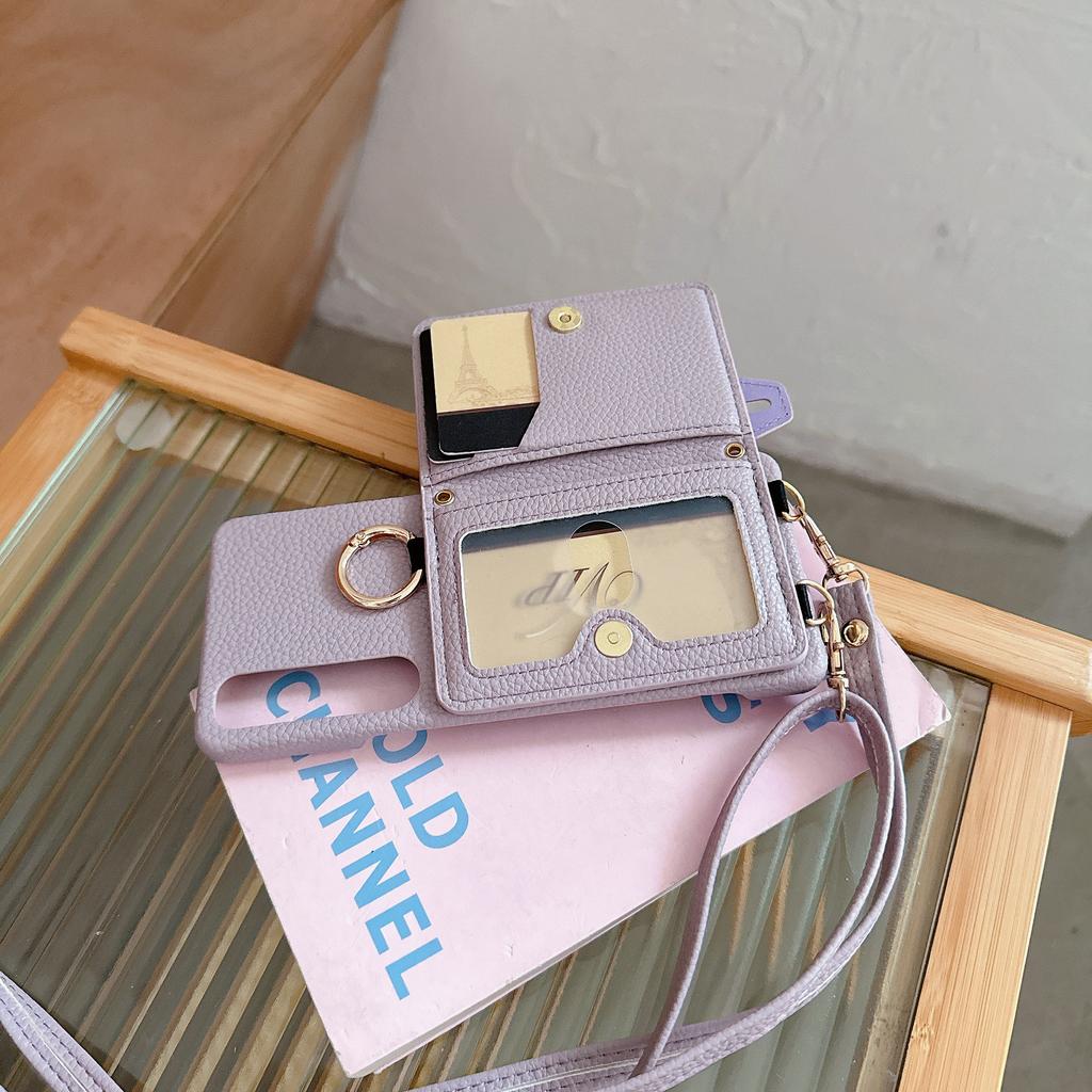 Wrist Strap Crossbody Ring Holder Magnetic Wallet Leather Case For Sony Xperia 1V 10V 5V 5IV 10IV 1IV 5V Long Lanyard Bag Cover