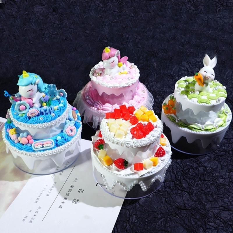 Cute Sundry Organizer Plastic Boxes Sweet Cream Cake Storage Box Plastic DIY Crafts Box Perfect for DIY Enthusiasts