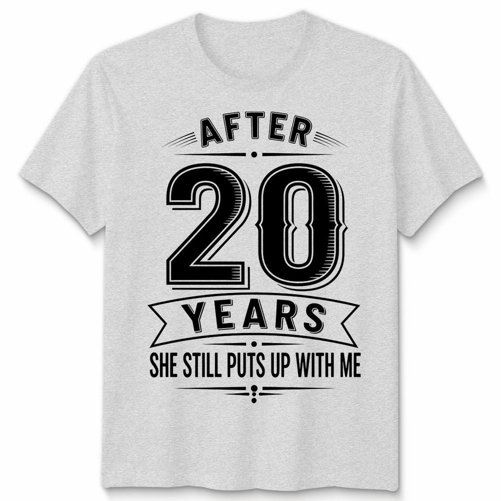 20th Wedding Unisex T Shirt Anniversary Gifts For Husband Or Wife After 20 Years