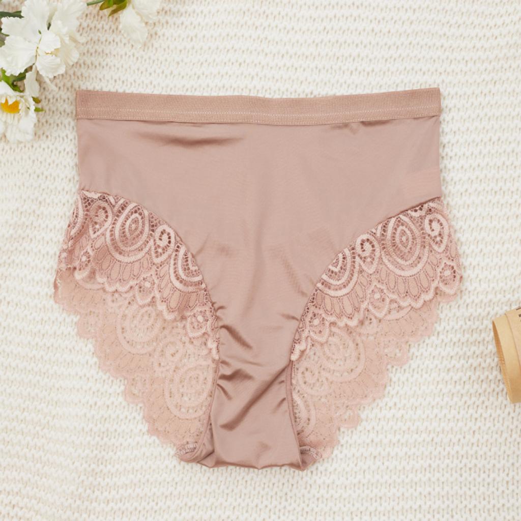 Ladies' Fashionable Lace Sexy Mid Waist Underwear With Abdominal Compression Underwear