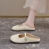 Fashion CRLAYDK Women's Slip On Mules Closed Toe Slippers Ladies Backless House Slides Walking Loafers Business Casual Flat Shoes