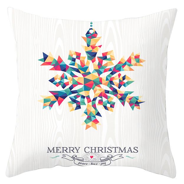 Рождественский лось снежинка персиковая кожа флис наволочка праздничный домашний декор автомобильная диванная наволочка