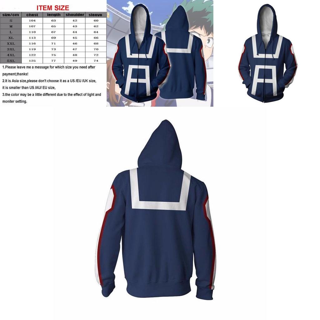 Luxurious My Hero Academia Sweatshirt Zipper Hoodie With Timeless Classic Design