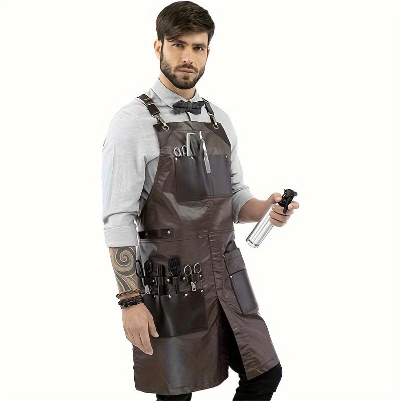 Waterproof Apron Work Clothes Multi-Pocket BBQ Barber Gardening Anti-Fouling Apron