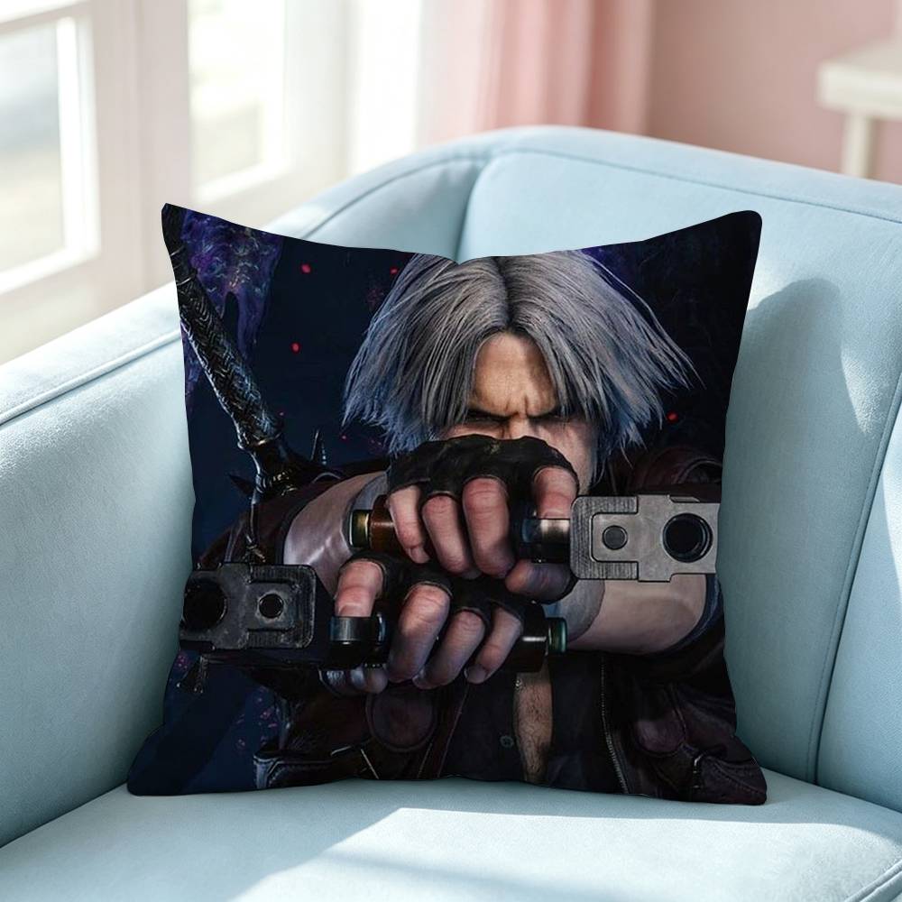 Game DDevil May Cry Pillow Case Square DoubleSided Sofa Cushion Cover Bedroom Bedside Pillow