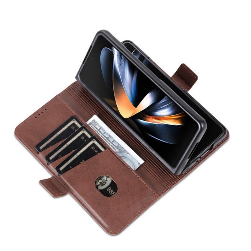 Suitable for Samsung Z Fold 7 Phone Case Fold/6/5/4 Flip Cover Leather Case Galaxy W24/23/22 Magnetic Suction